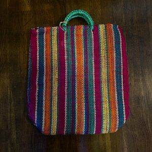 Mexican Woven Burlap Tote